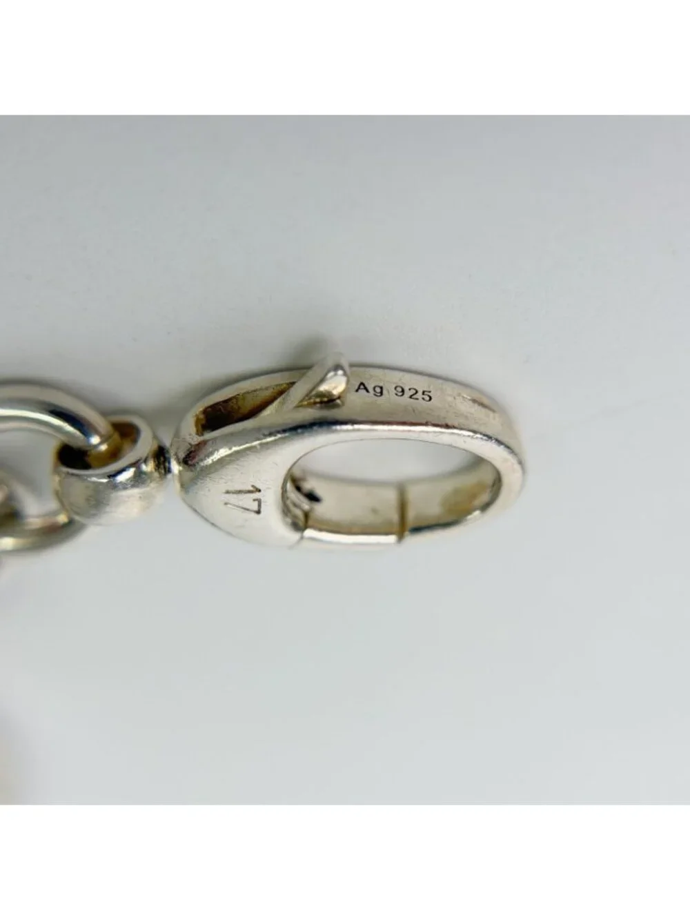 Gucci Interlocking Charm Chain Bracelet 925 Sterling Silver Vintage